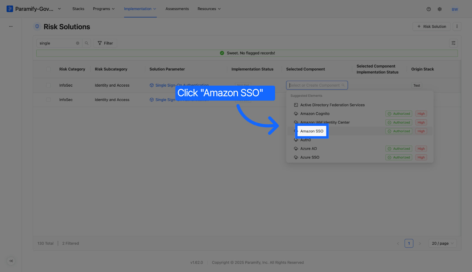 Choose Amazon SSO